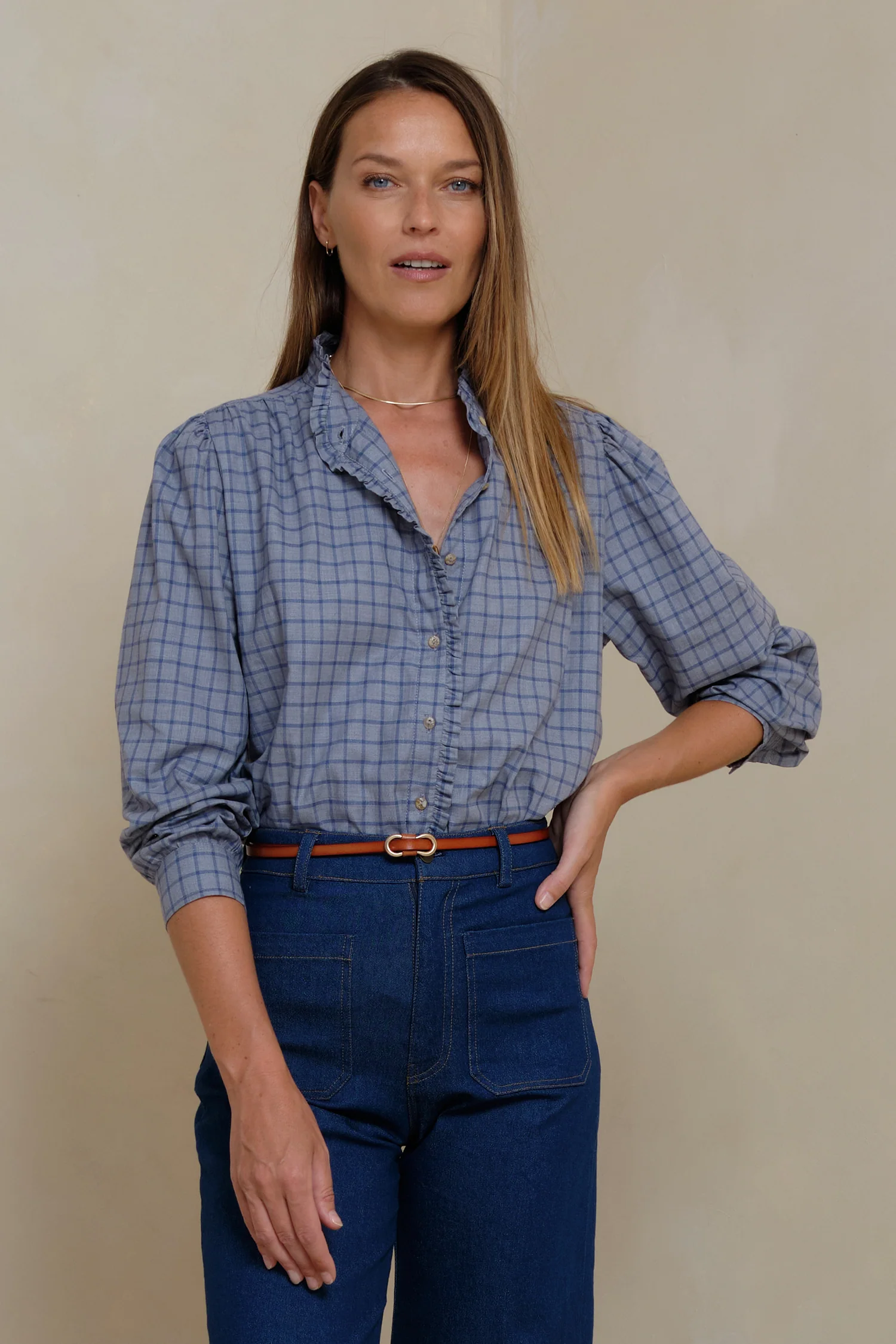 Amina Blouse - Elysian Check - Image 3