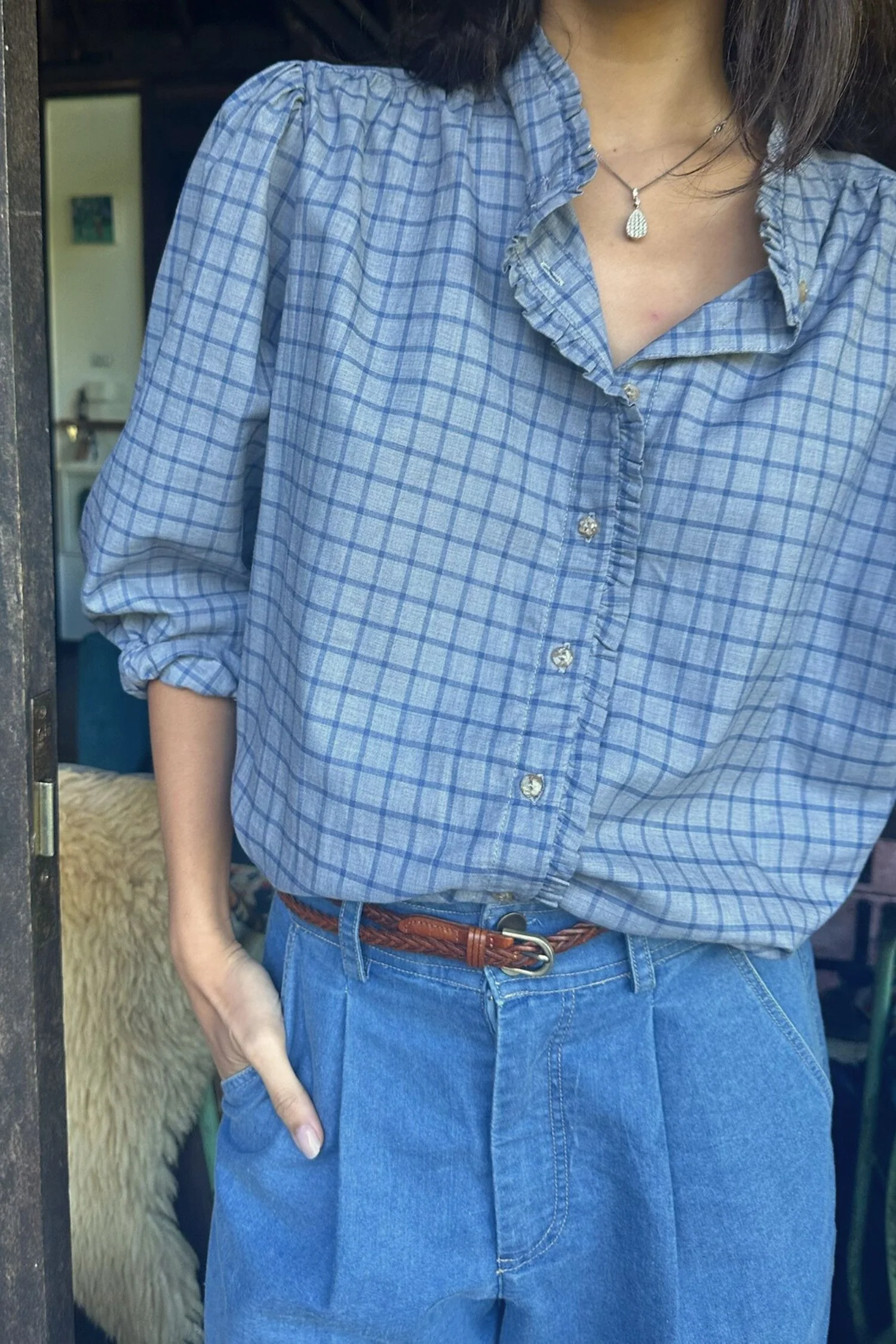 Amina Blouse - Elysian Check - Image 7