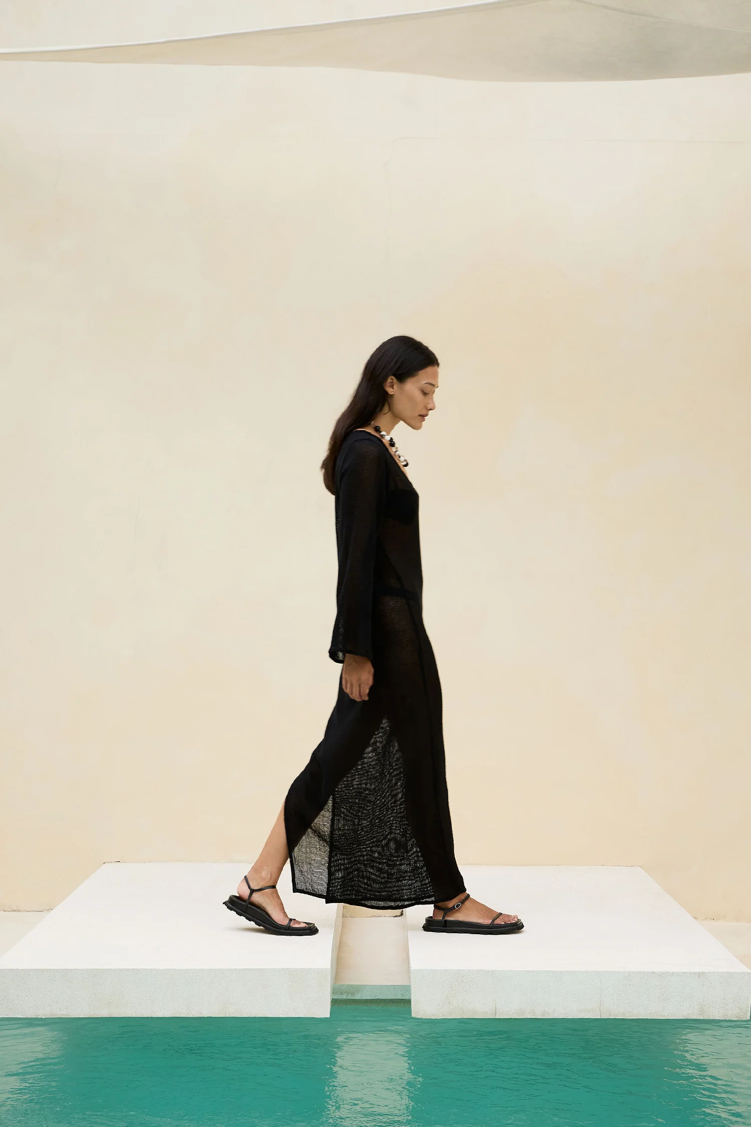 Bohemia Mesh Dress - Black - Image 5