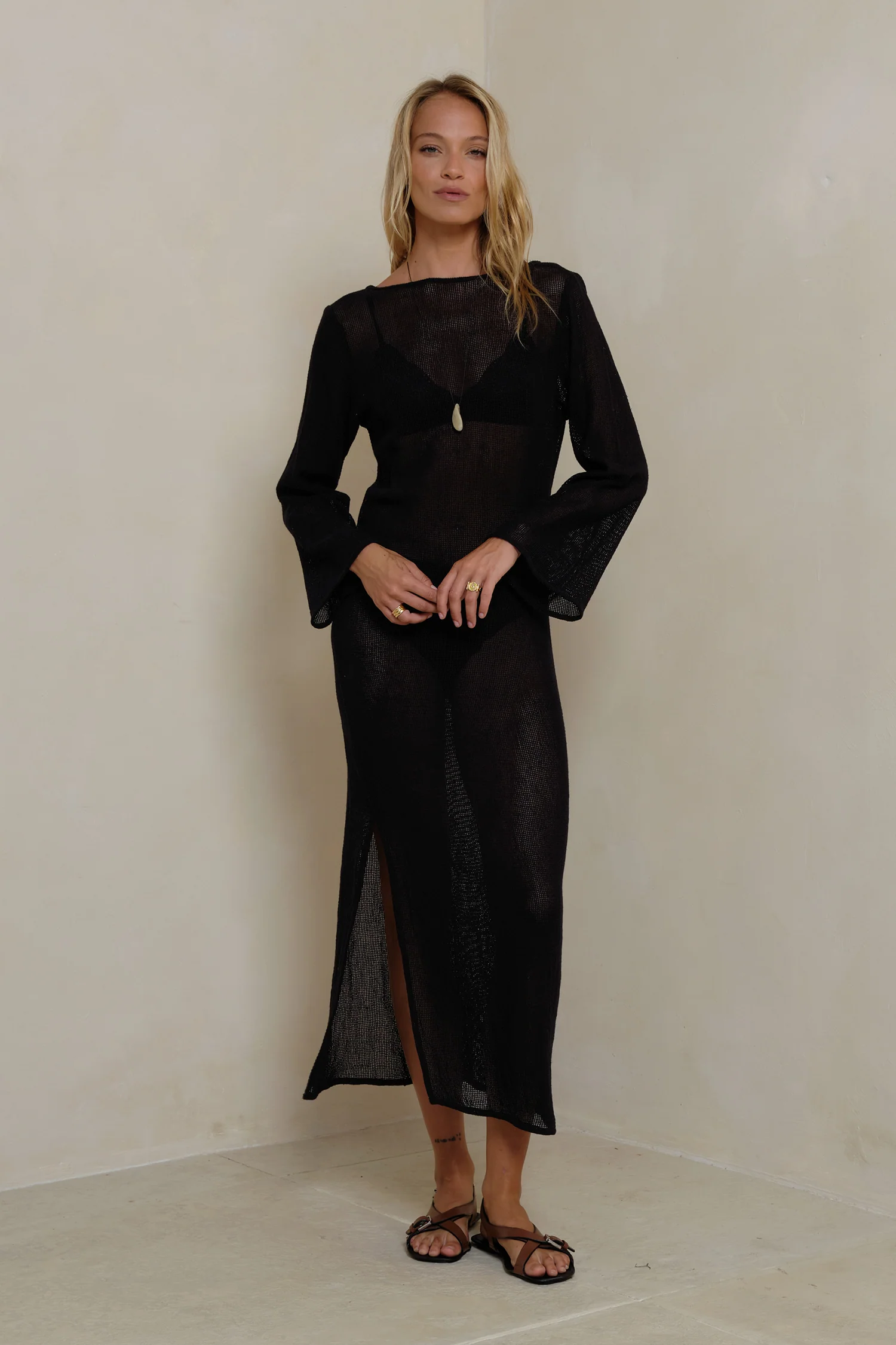 Bohemia Mesh Dress - Black - Image 6