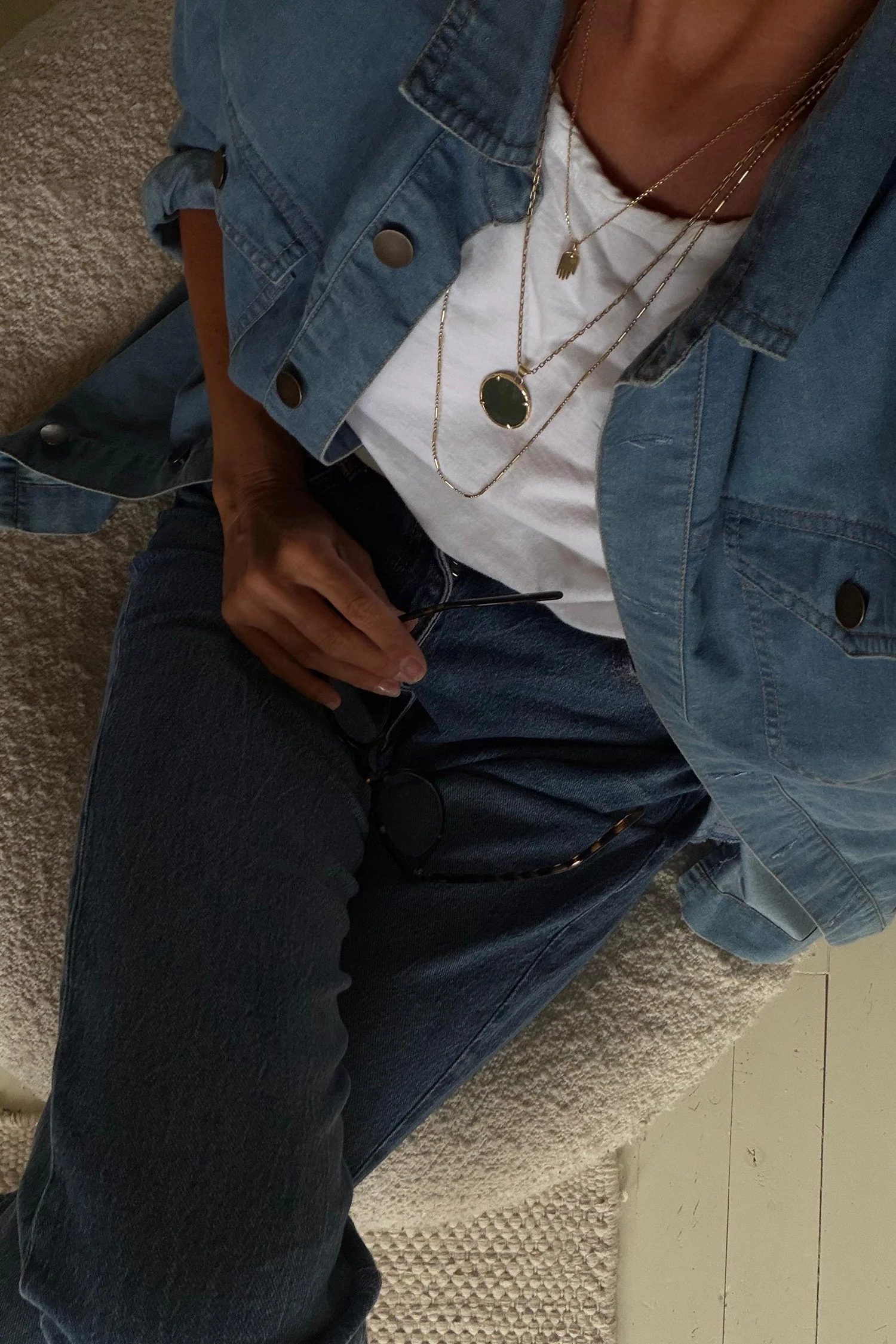 Cleo Chambray Jacket - Pacific Blue - Image 3