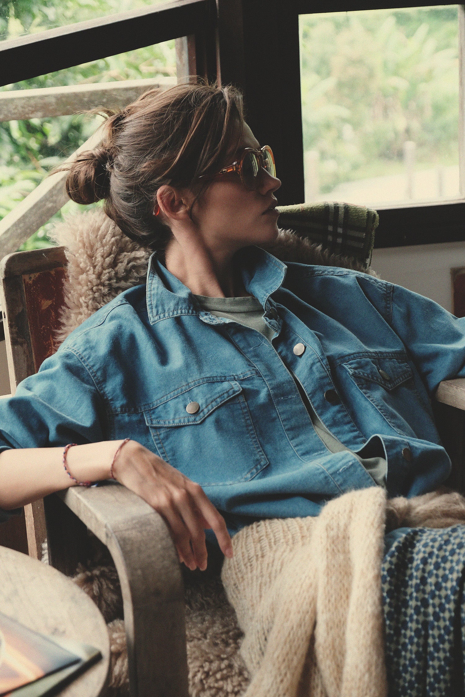 Cleo Chambray Jacket - Pacific Blue - Image 4