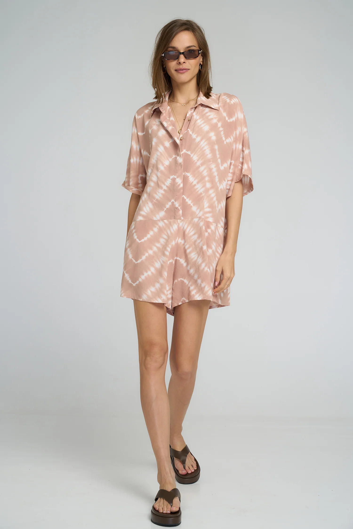 Del Rio Playsuit - Celestial Tie Dye/Guava - Image 5