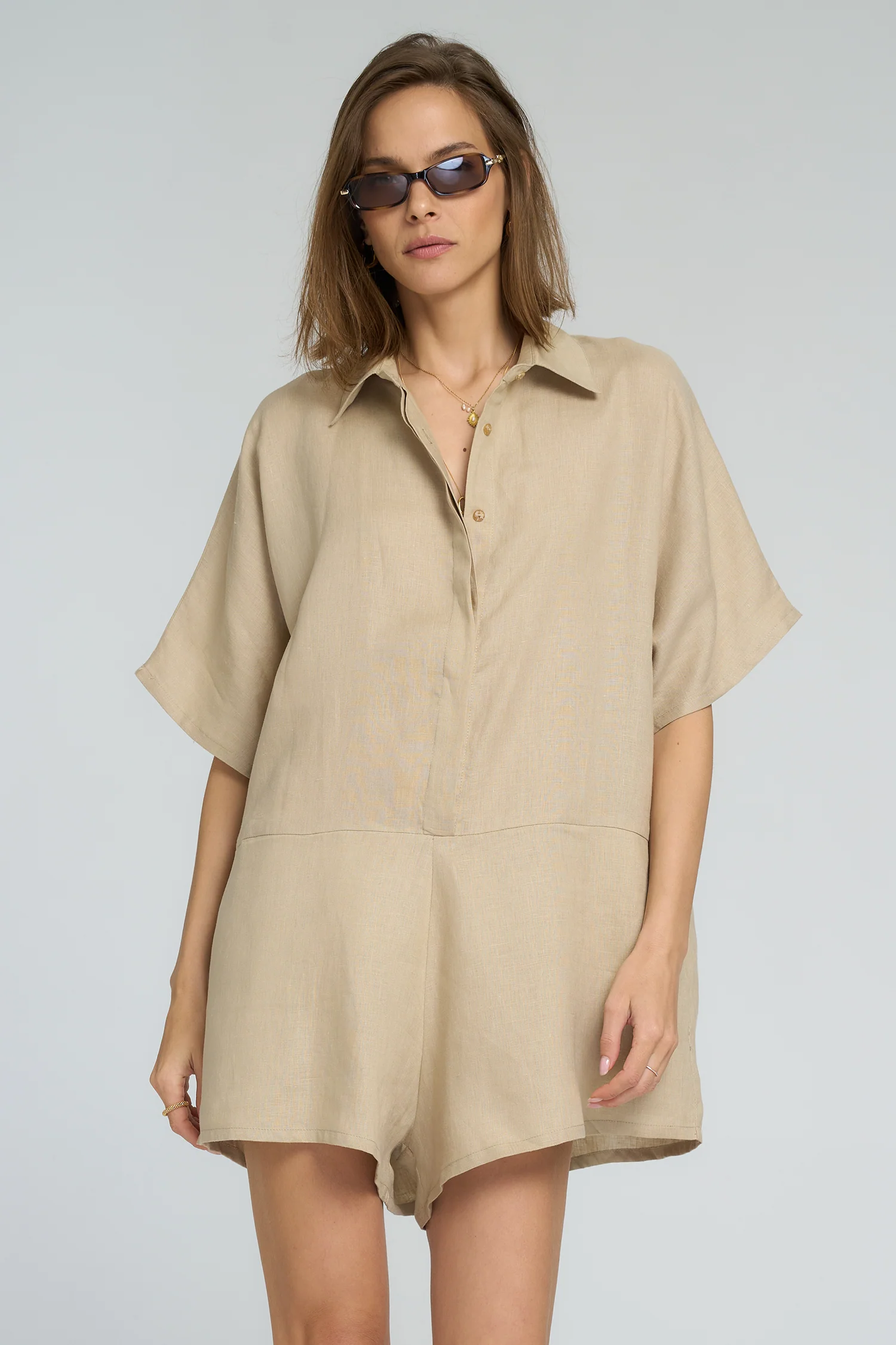 Del Rio Playsuit - Sand - Image 3