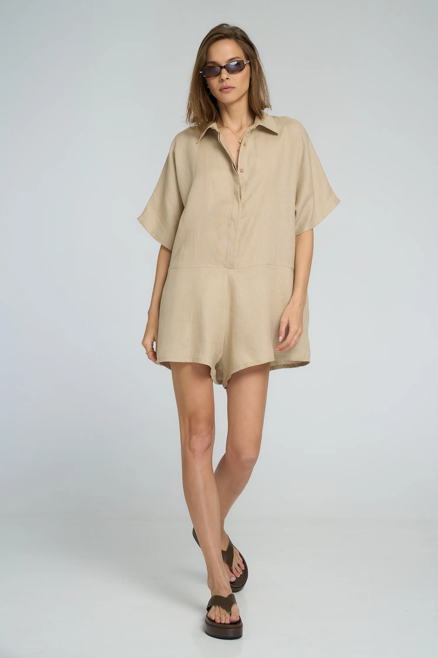 Del Rio Playsuit - Sand - Image 4