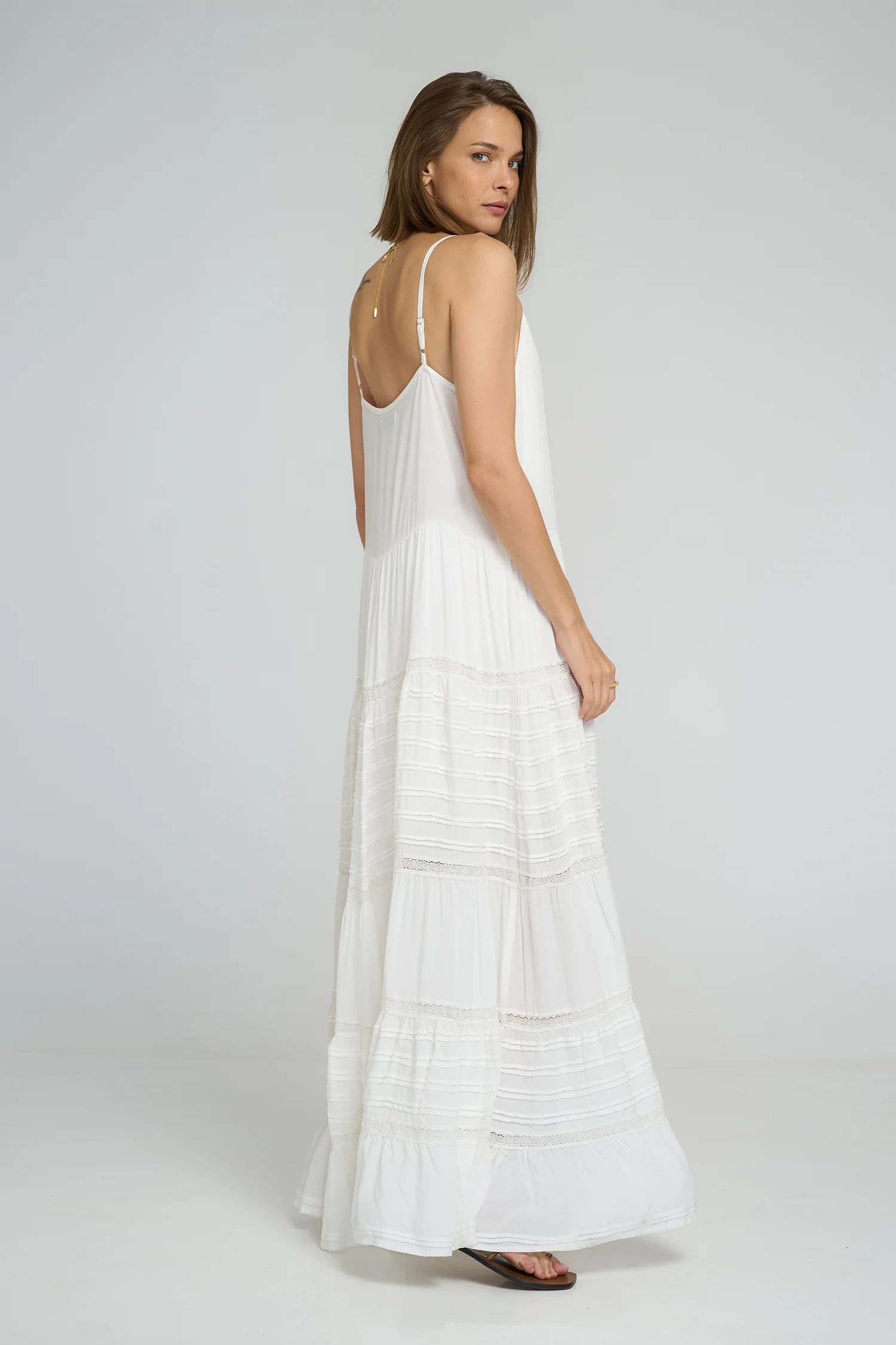 Golden Meadow Dress - White - Image 7