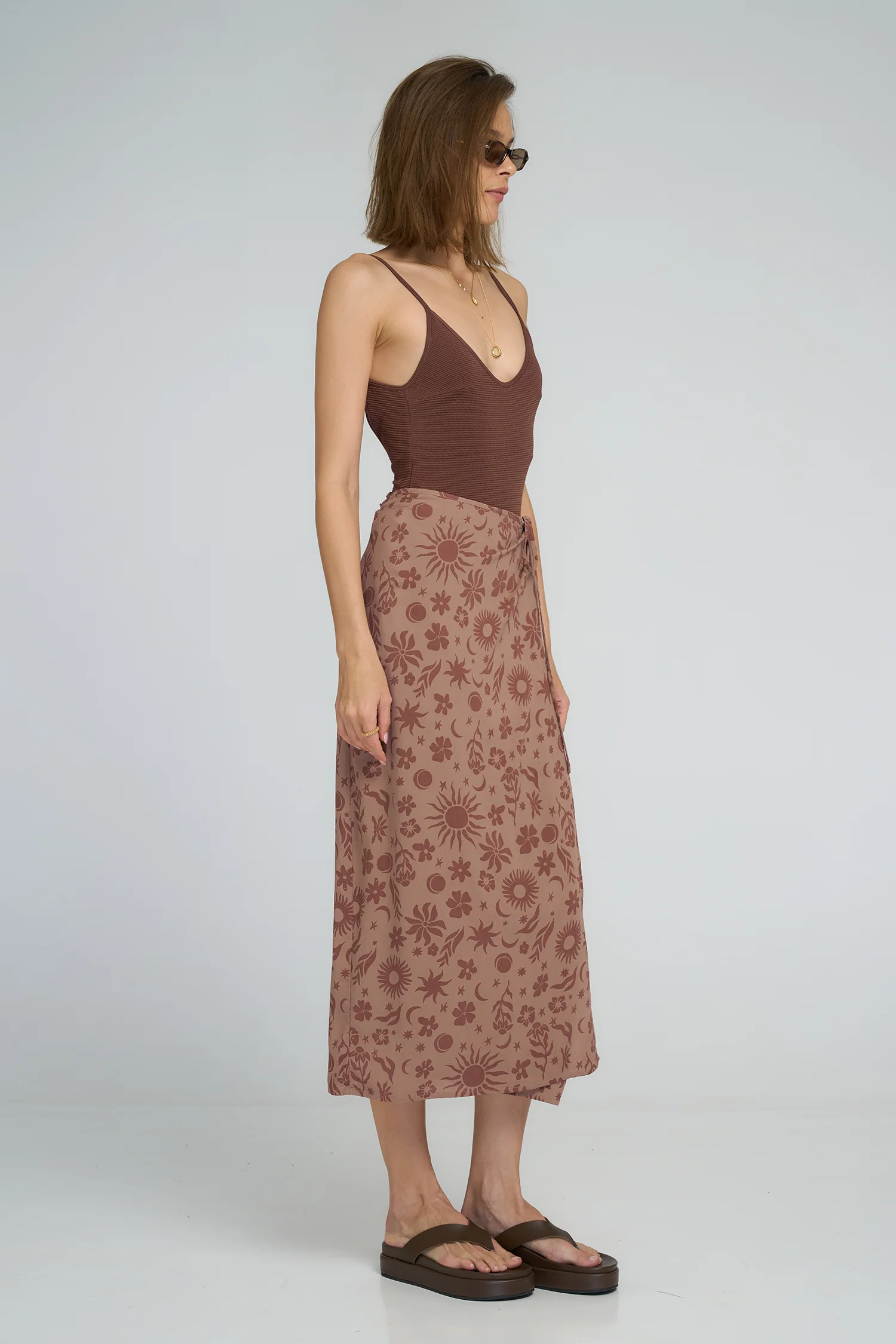 Hana Wrap Skirt - Mystic Wisdom Rust - Image 3