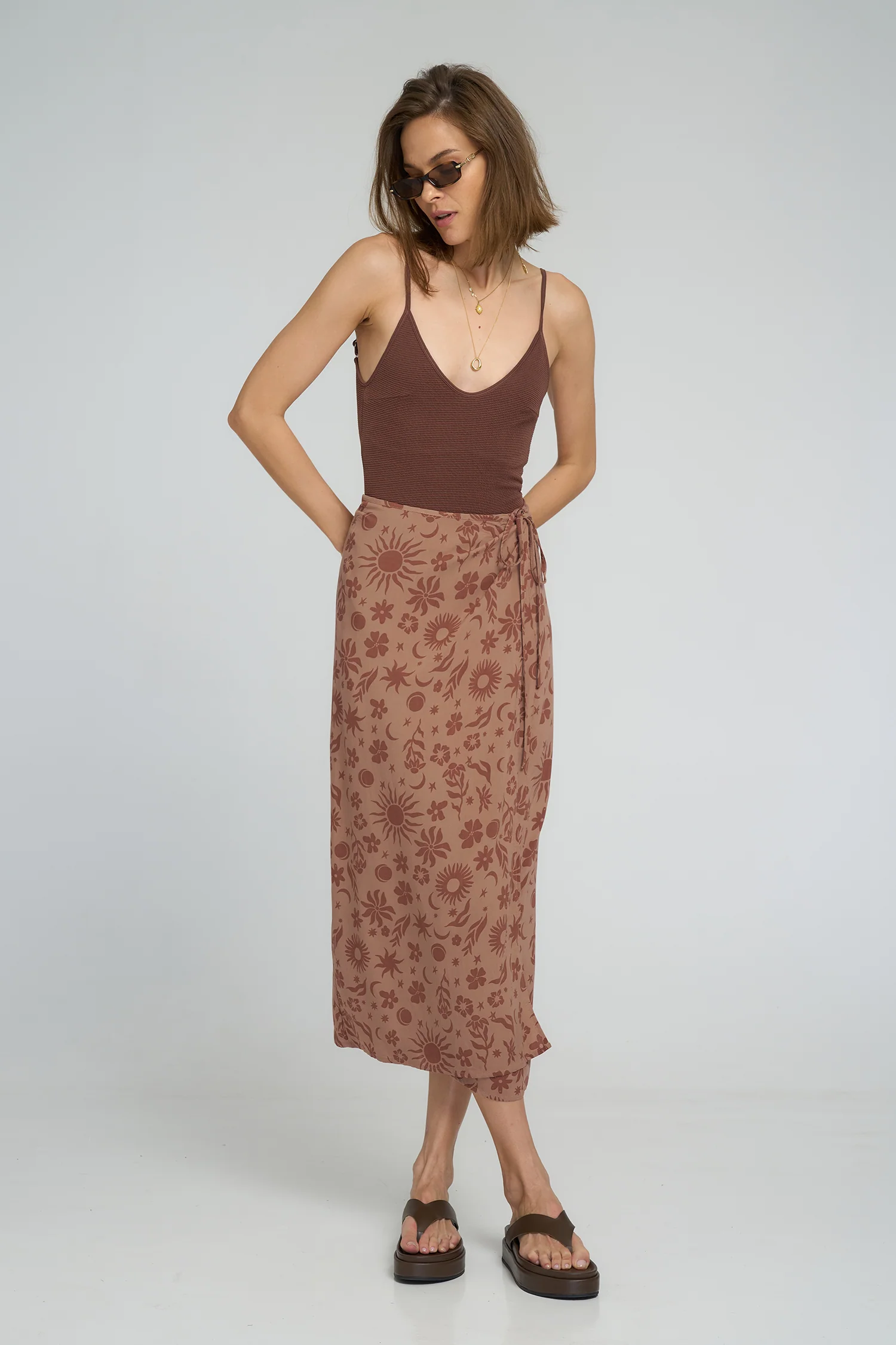Hana Wrap Skirt - Mystic Wisdom Rust - Image 4