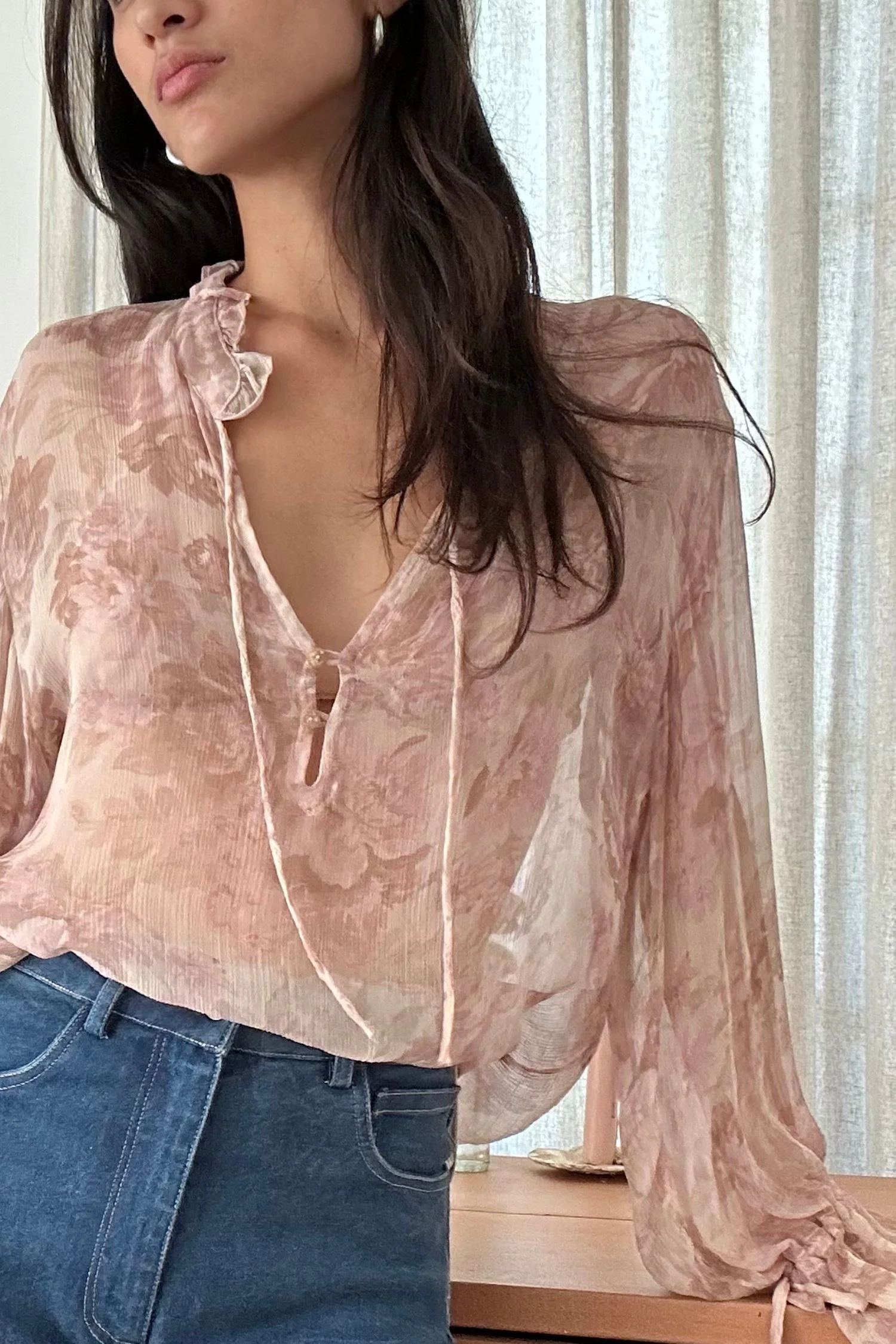Harvest Moon Blouse - Monet Floral Print - Image 3