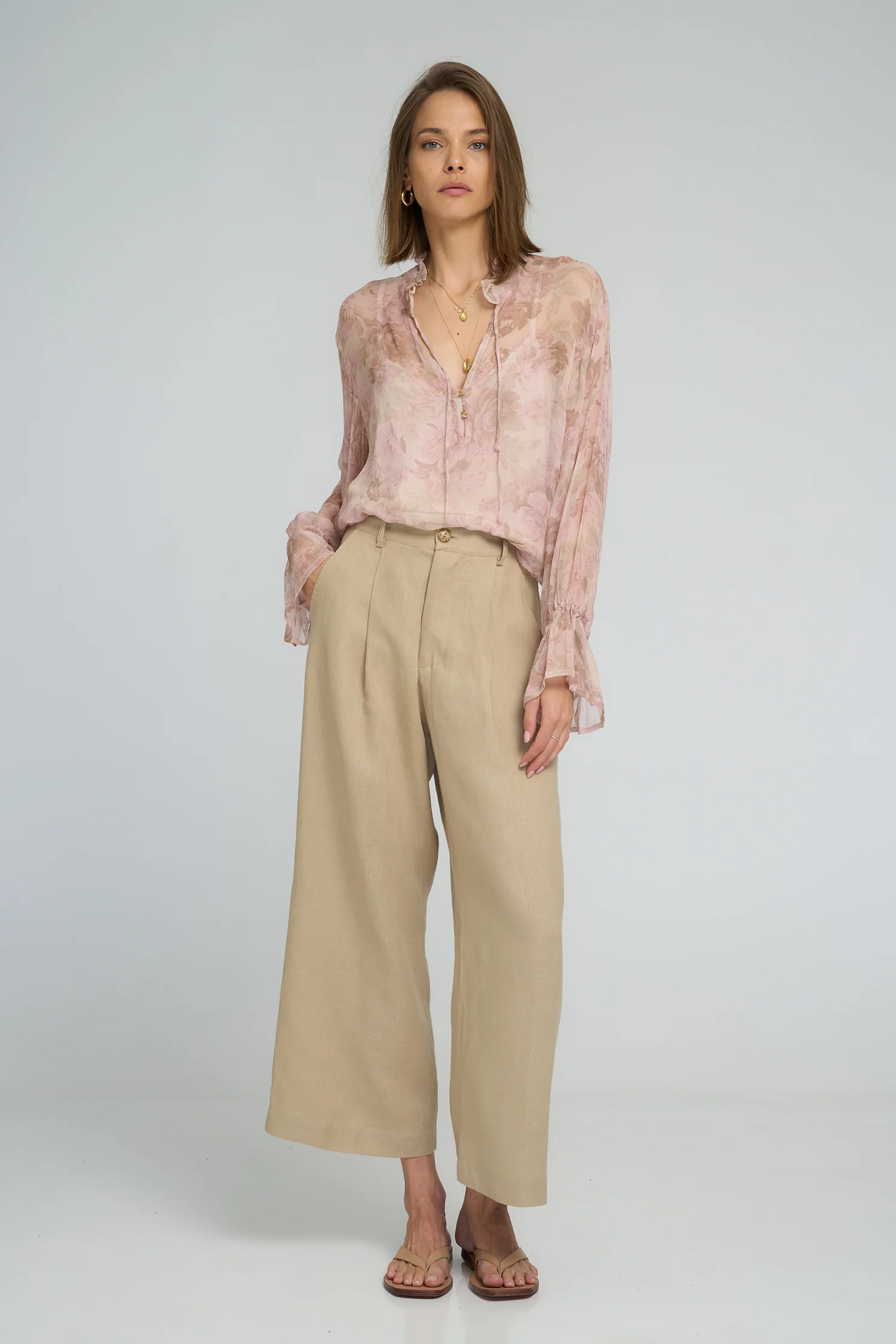 Harvest Moon Blouse - Monet Floral Print - Image 4