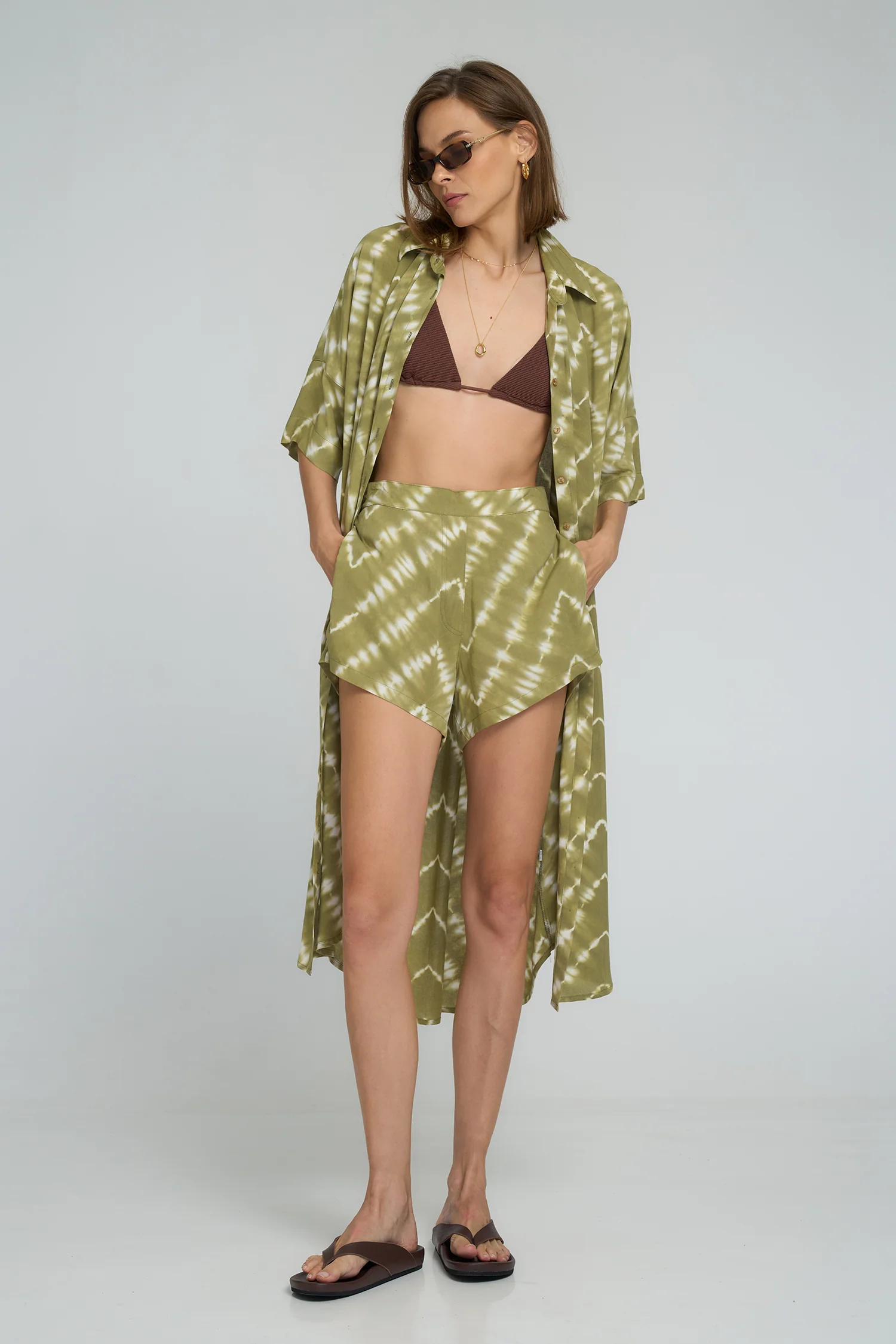 Harvest Short - Celestial Tie Dye/Matcha - Image 4