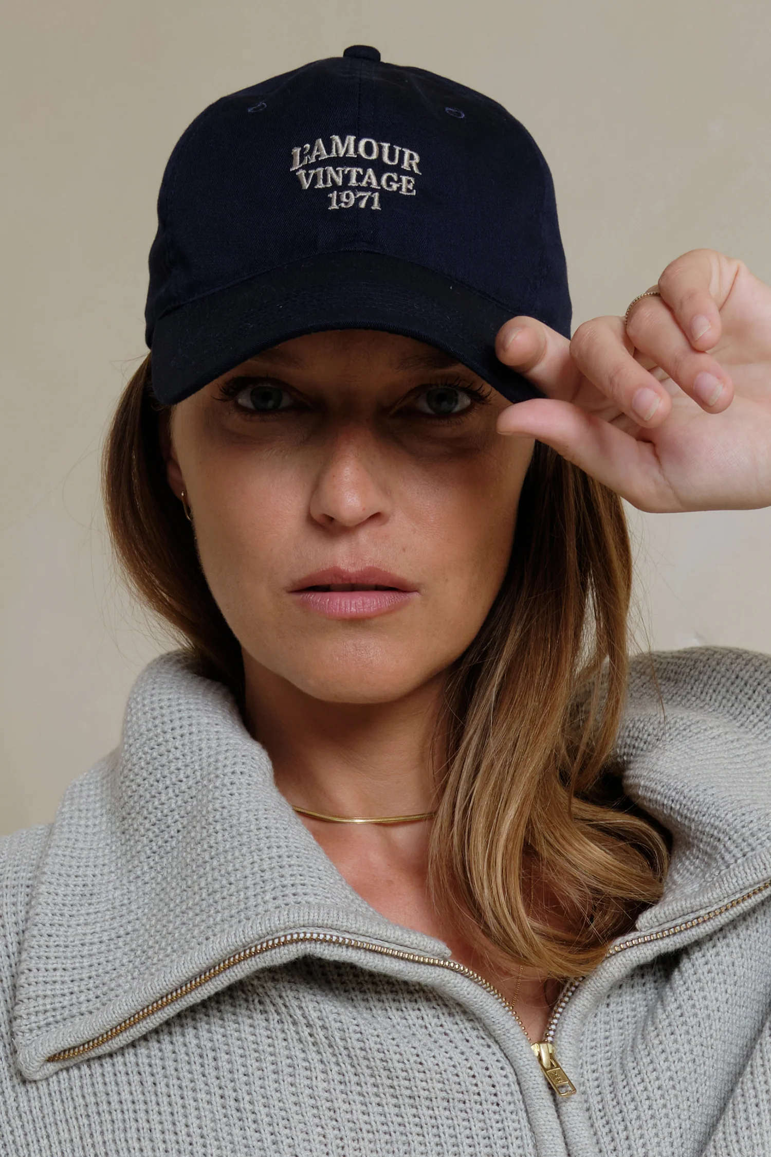 L'Amour Vintage Cap - Navy - Image 7