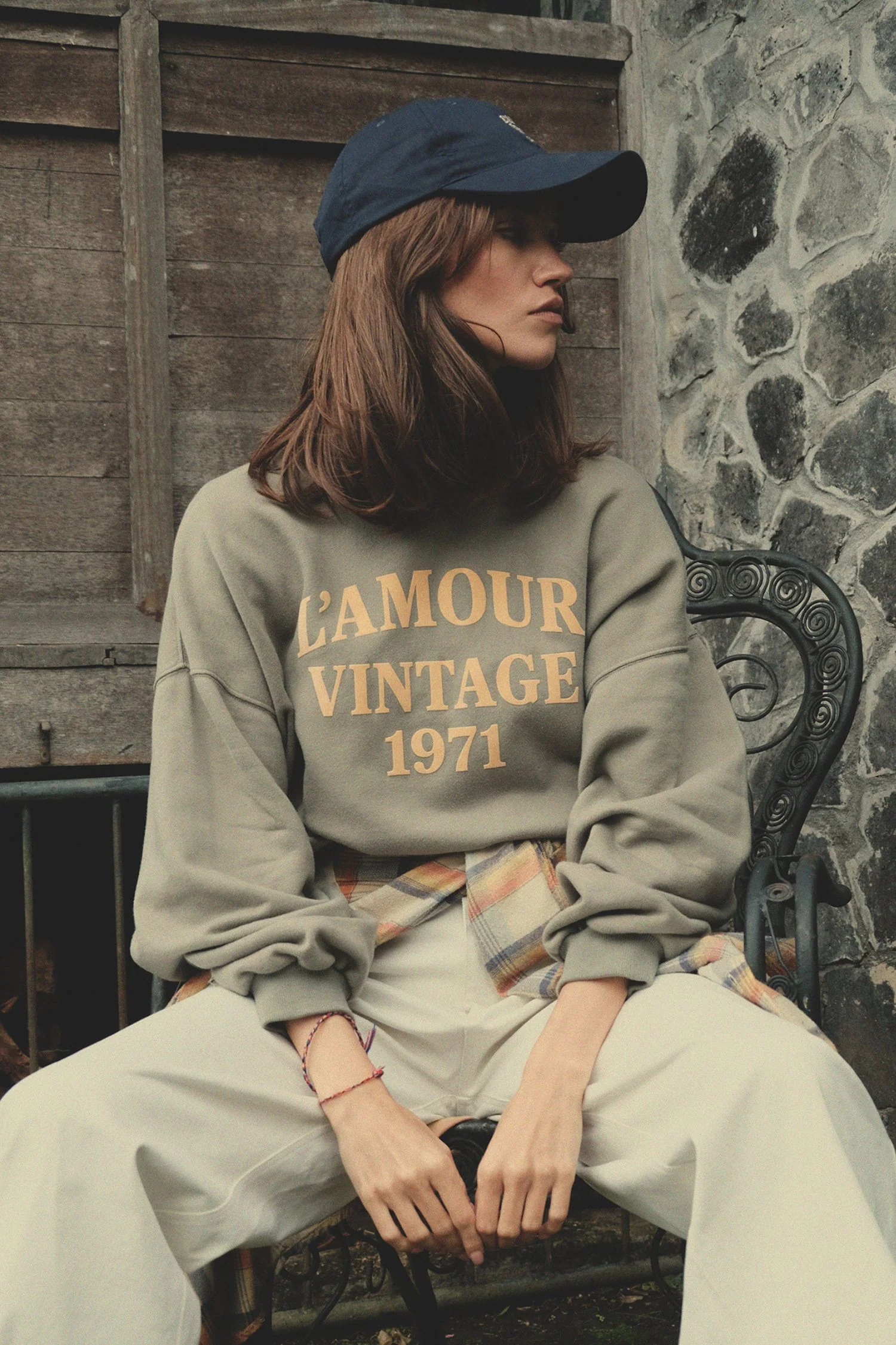 L'Amour Vintage Sweater - Faded Green