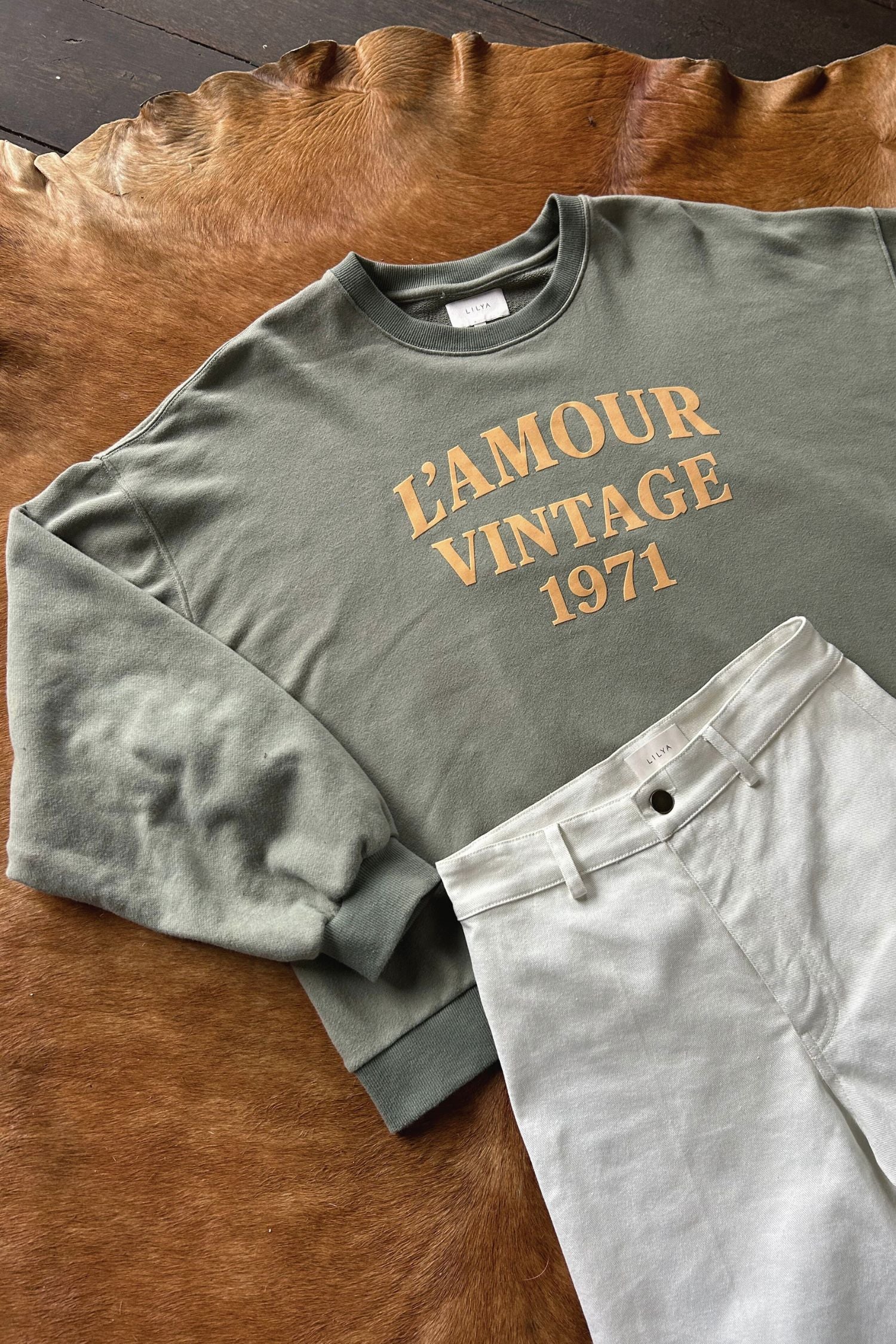 L'Amour Vintage Sweater - Faded Green - Image 2