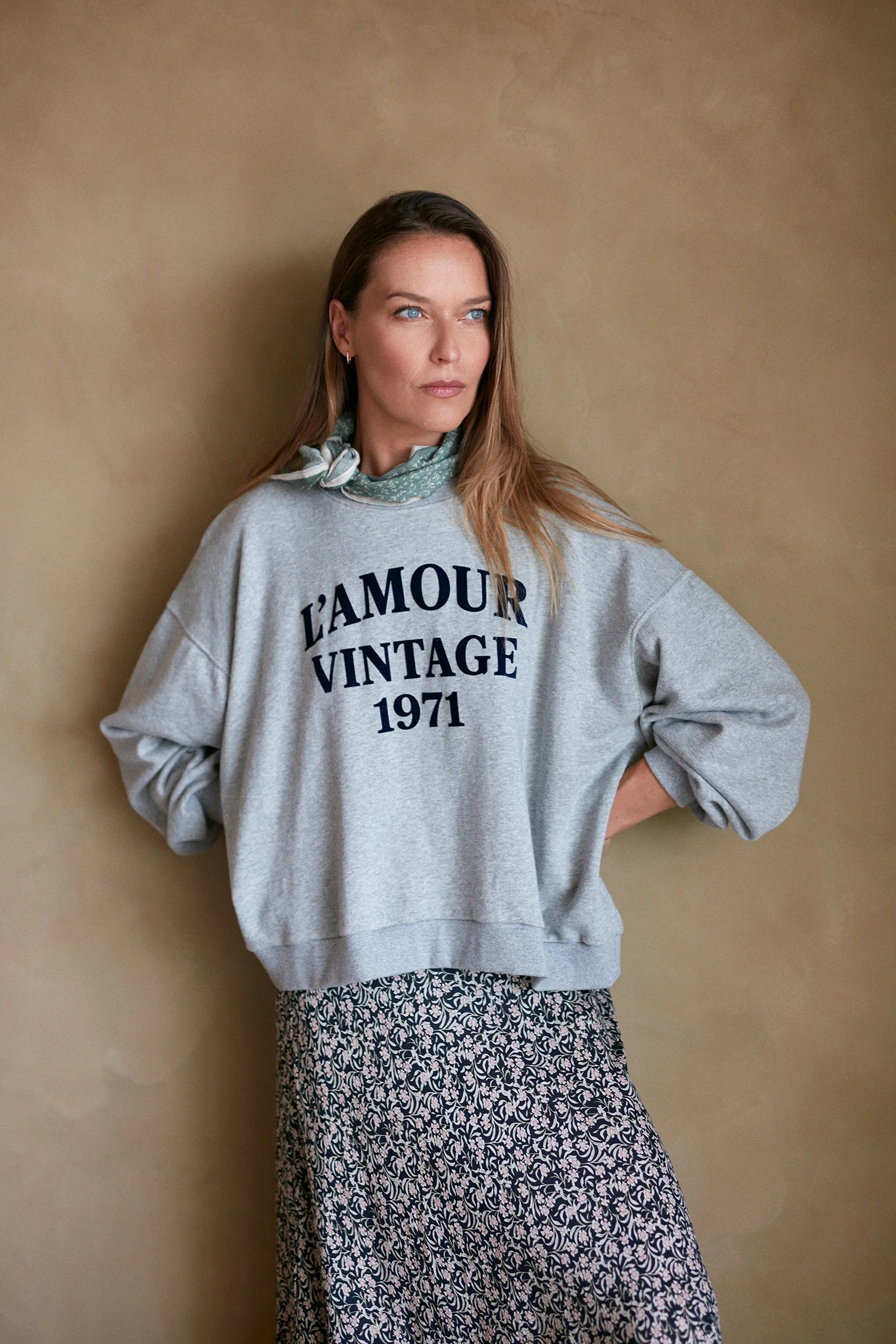 L'Amour Vintage Sweater - Grey Marle - Image 4