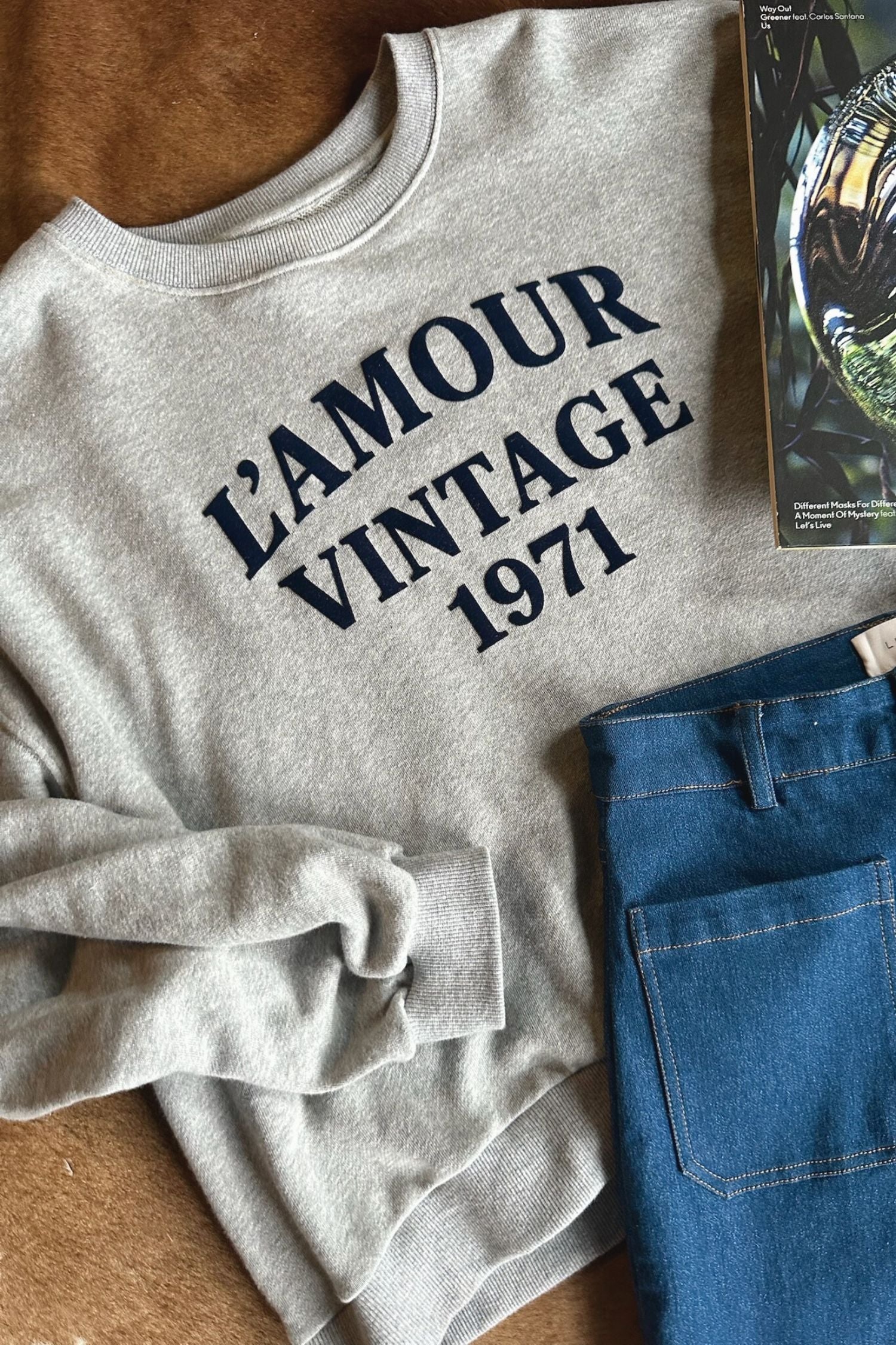 L'Amour Vintage Sweater - Grey Marle - Image 5