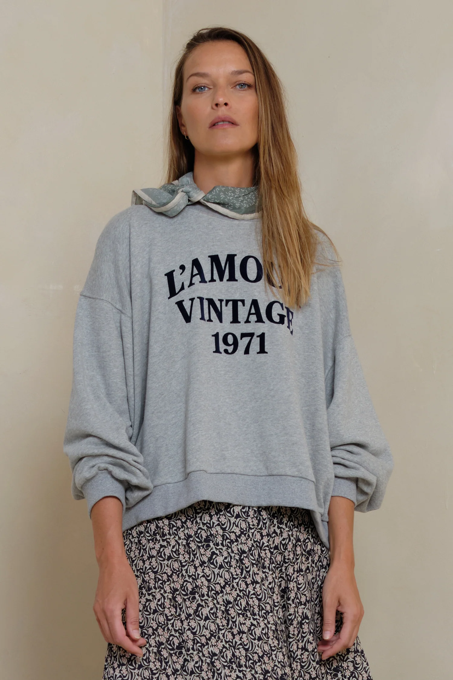 L'Amour Vintage Sweater - Grey Marle - Image 7