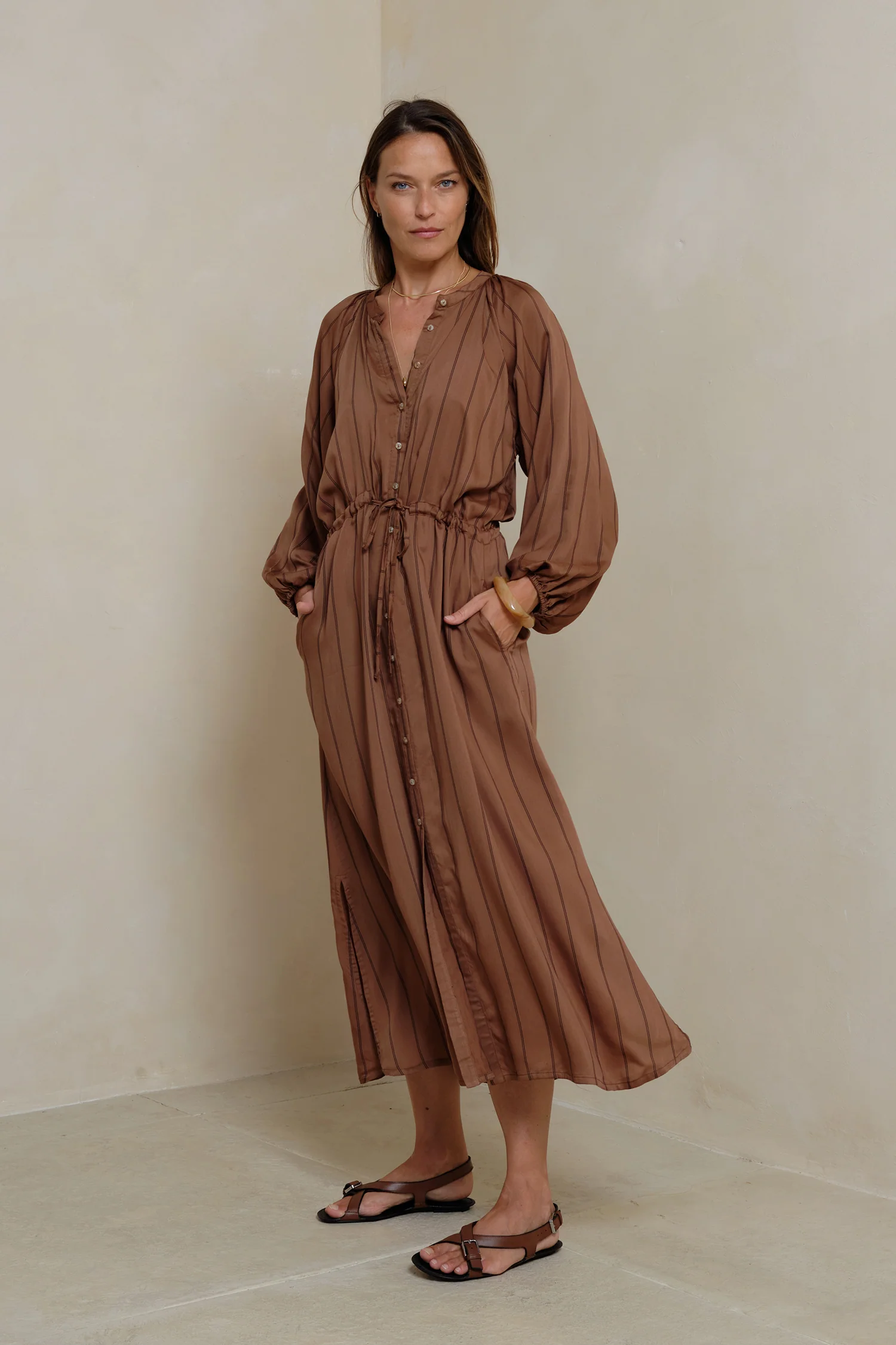 Lourdes Dress - Seraphine Brown