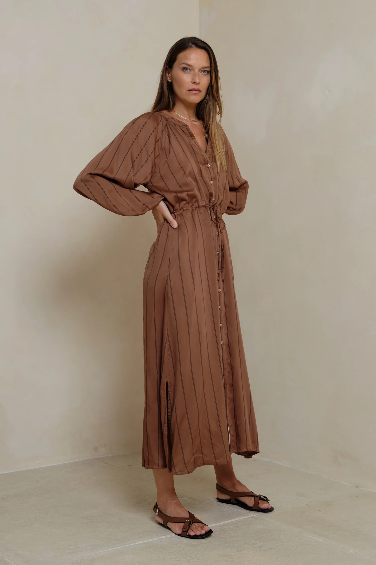 Lourdes Dress - Seraphine Brown - Image 4