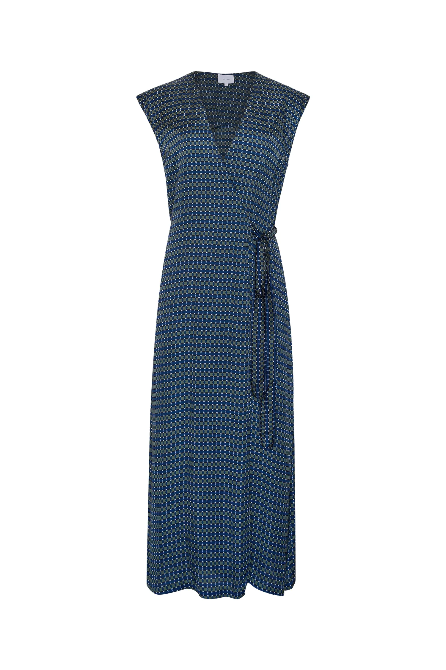 Lumen Wrap Dress - Retro Print - Image 5