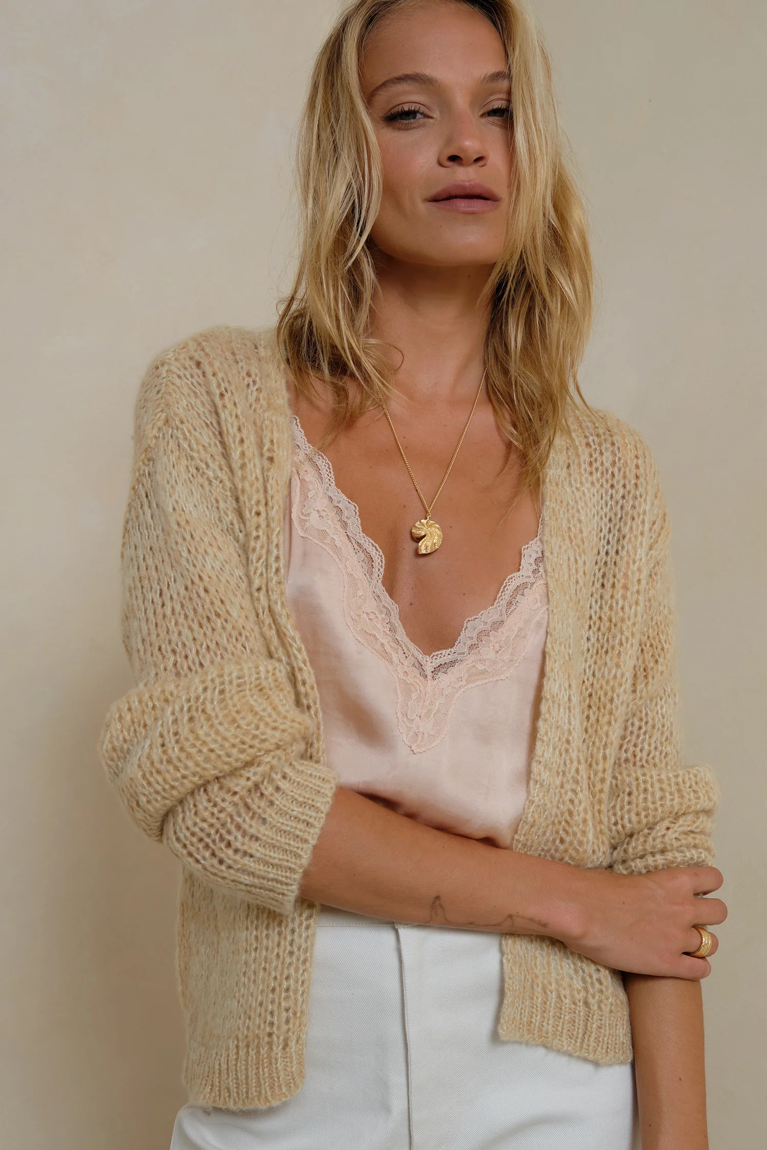 Marais Cardigan - Sand Mix - Image 3