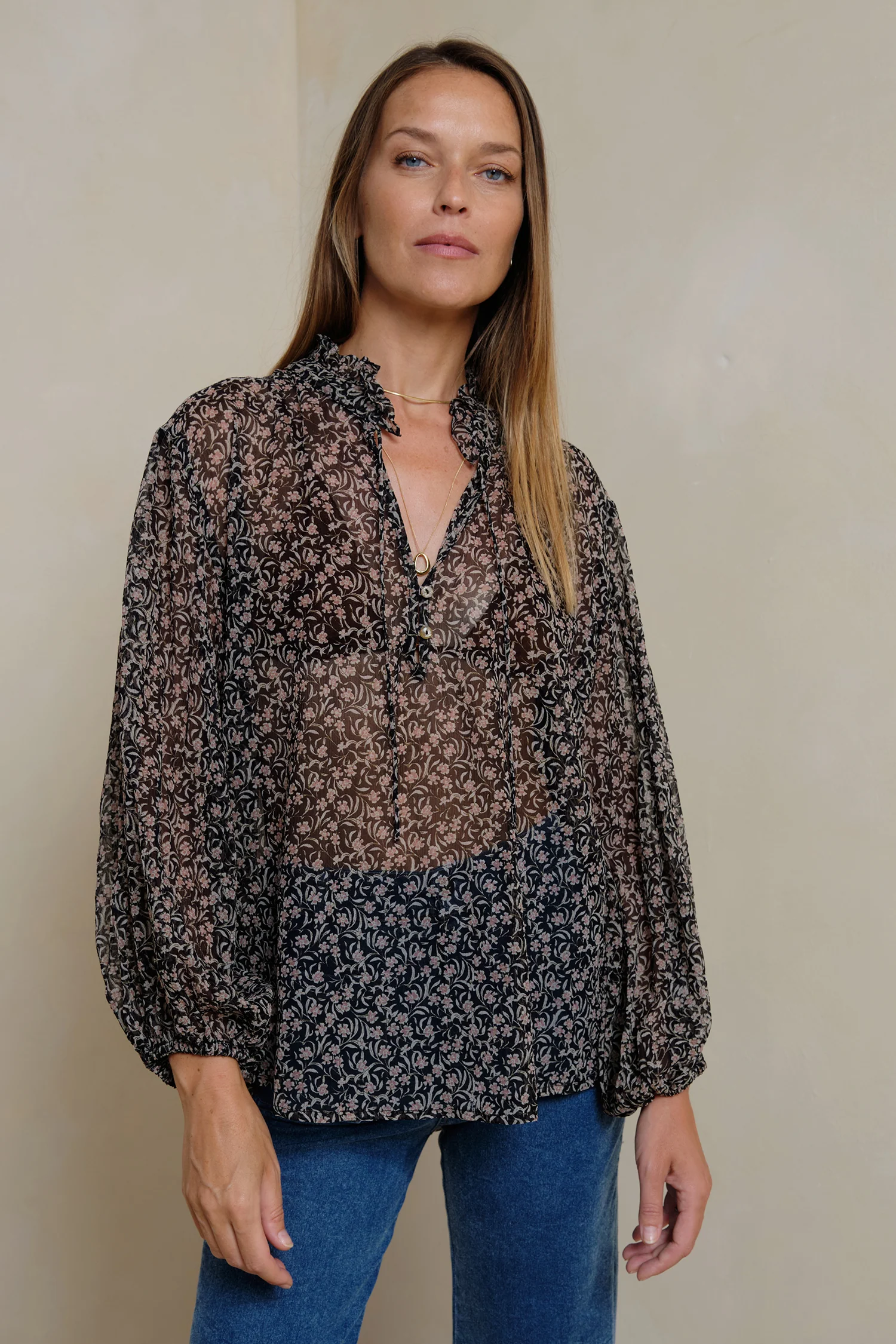 Oakie Blouse - Chelsea Floral Navy - Image 5