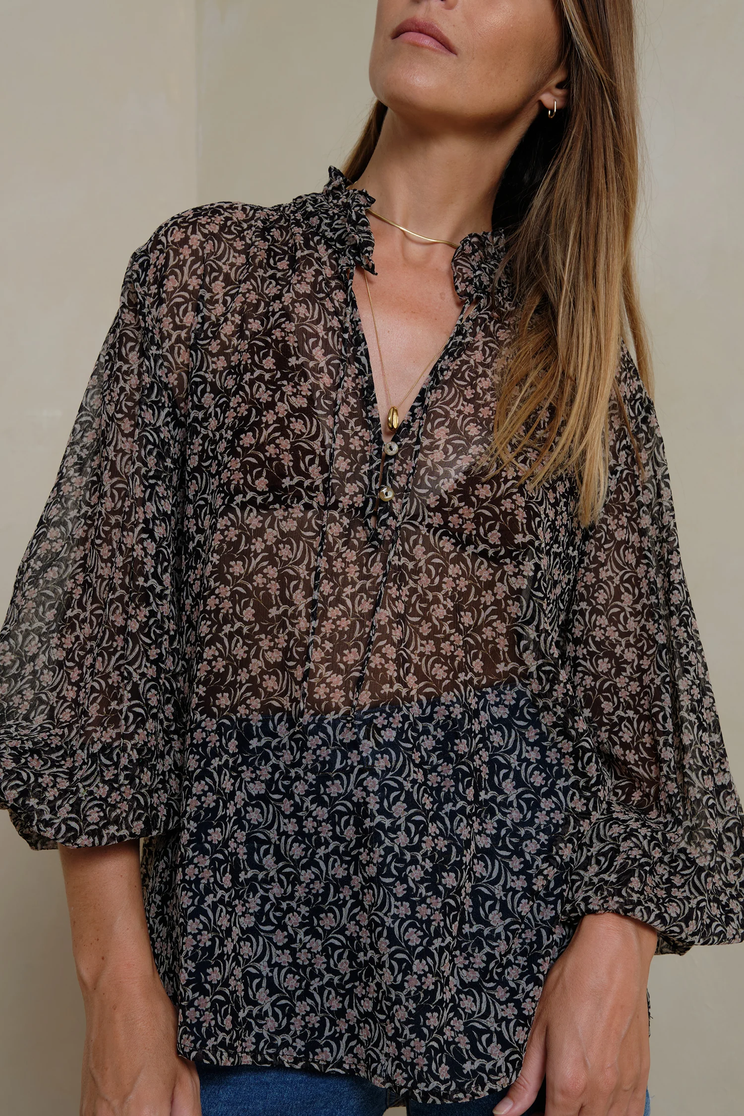 Oakie Blouse - Chelsea Floral Navy - Image 6