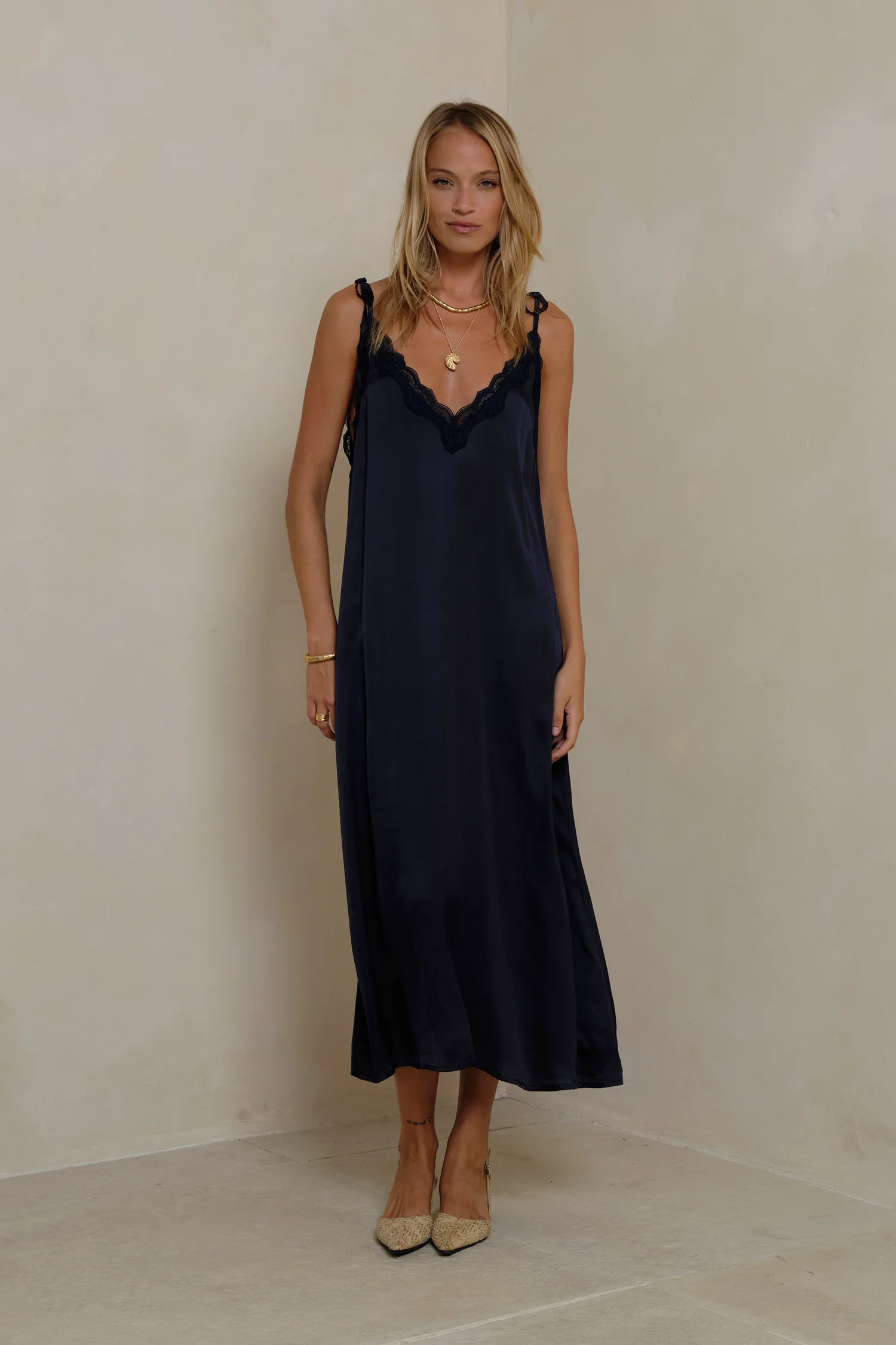 Oriana Dress - Navy - Image 6