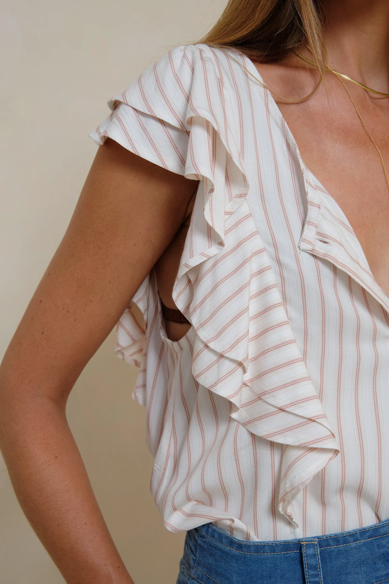 Ottoman Top - Halcyon Stripe