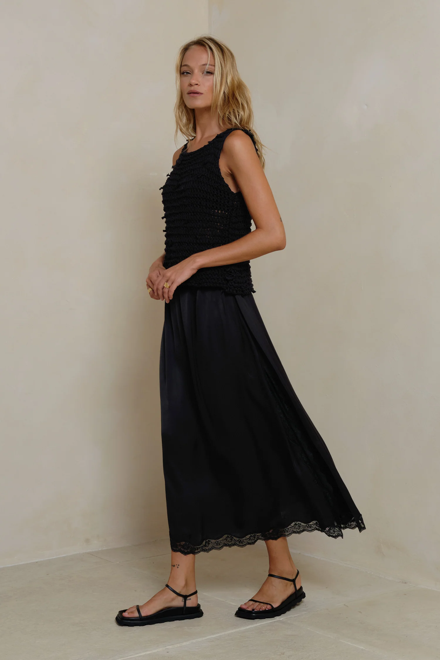 Patti Lace Skirt - Black - Image 3
