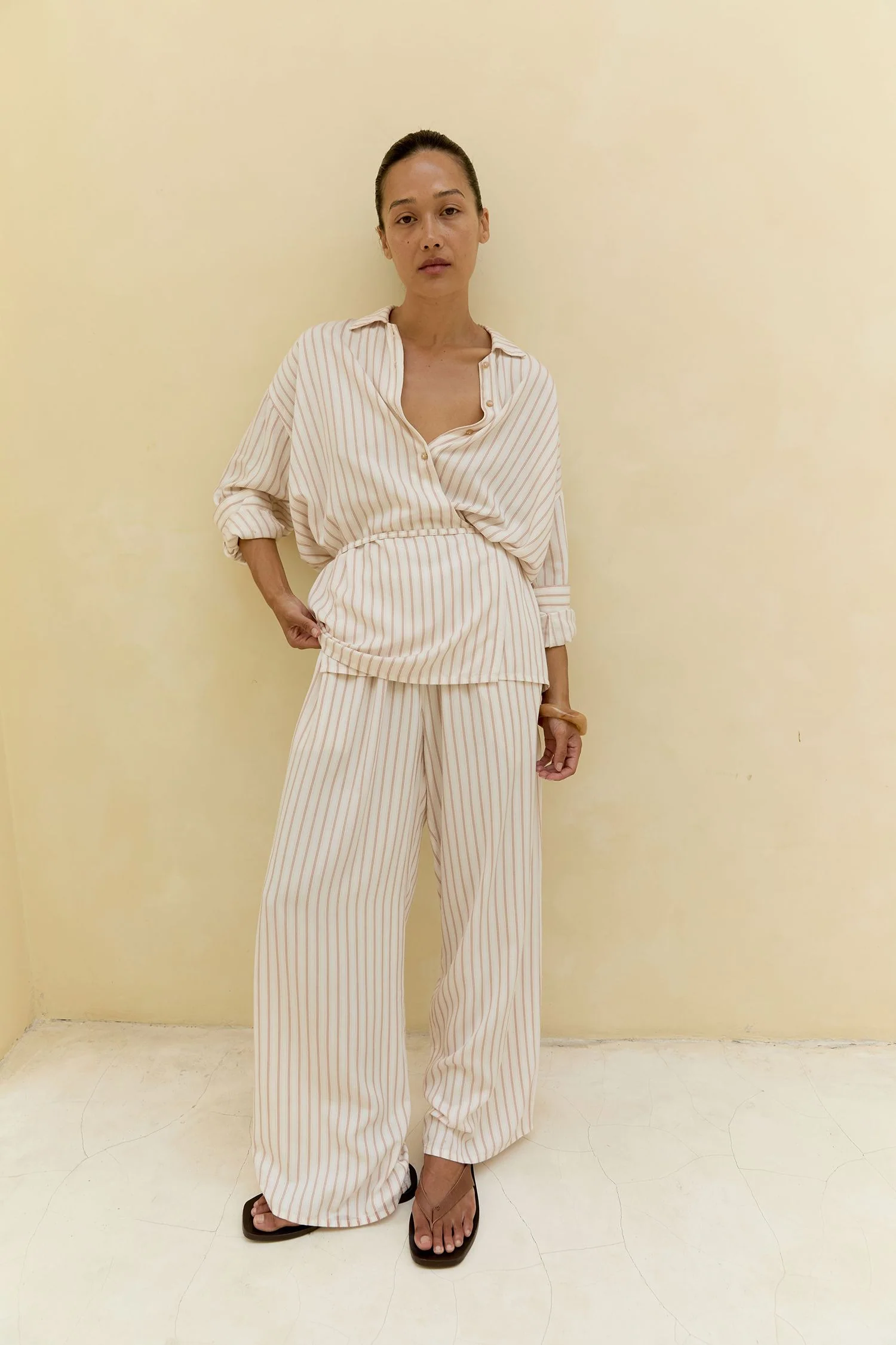 Piper Wrap Shirt - Halcyon Stripe - Image 4