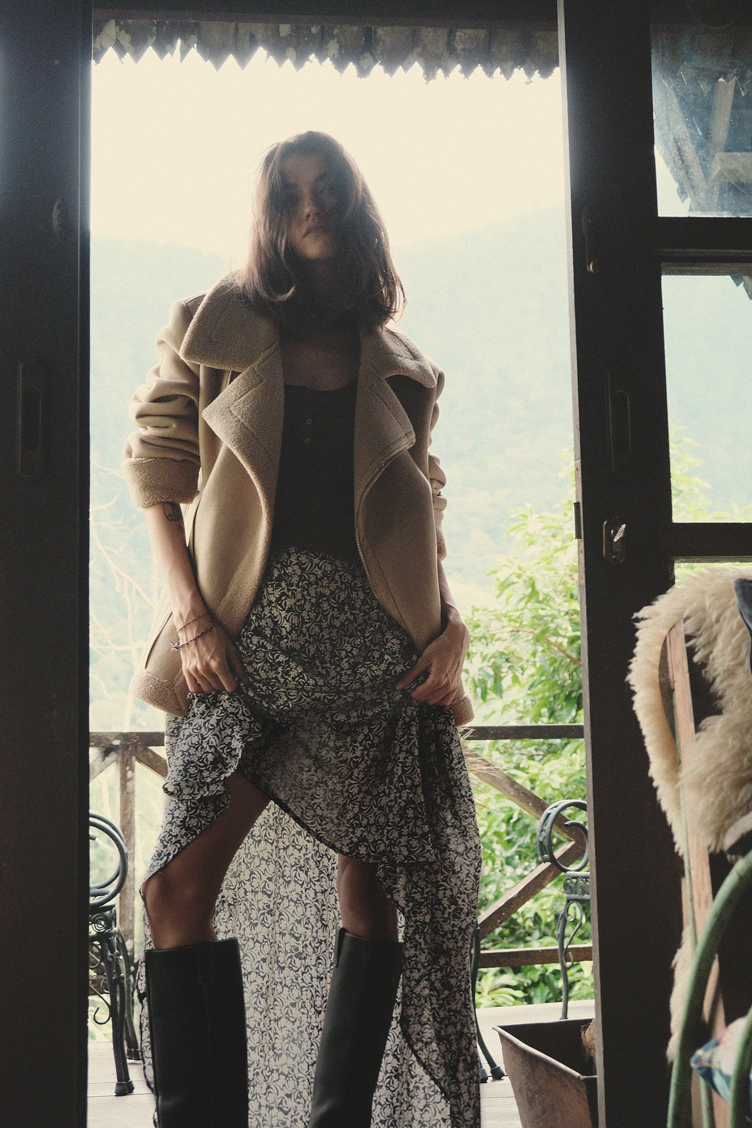 Romany Skirt - Chelsea Floral Navy - Image 3