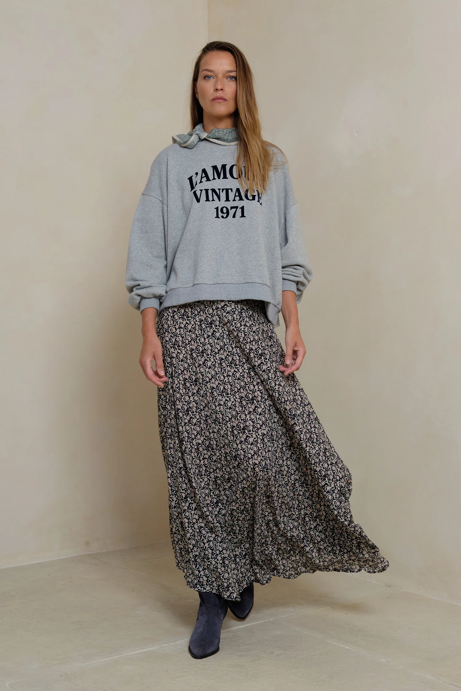Romany Skirt - Chelsea Floral Navy - Image 7