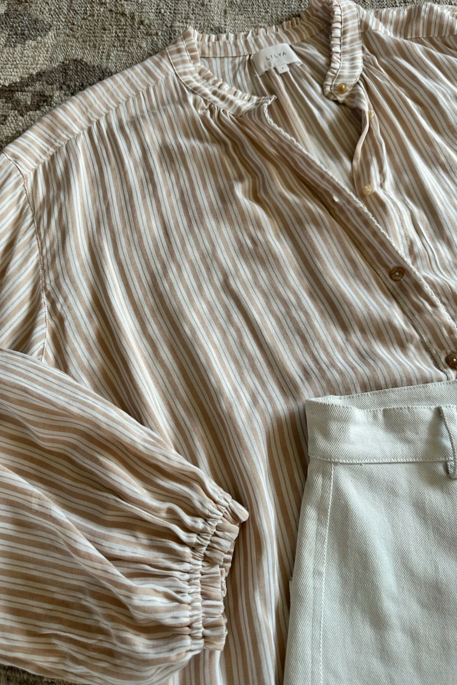 Solace Shirt - Chateau Stripe Sand - Image 5