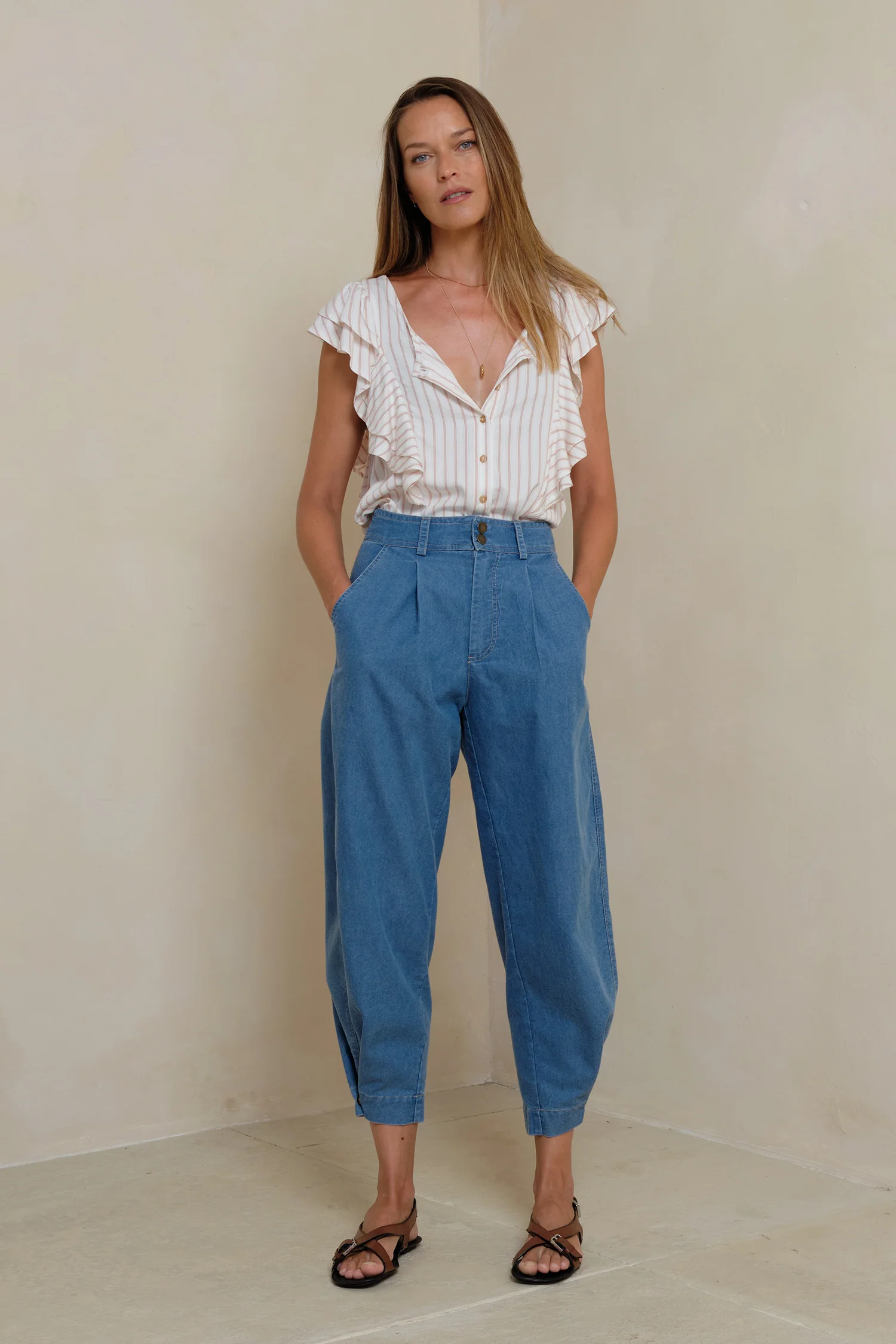 Utility Chambray Pants - Pacific Blue - Image 5
