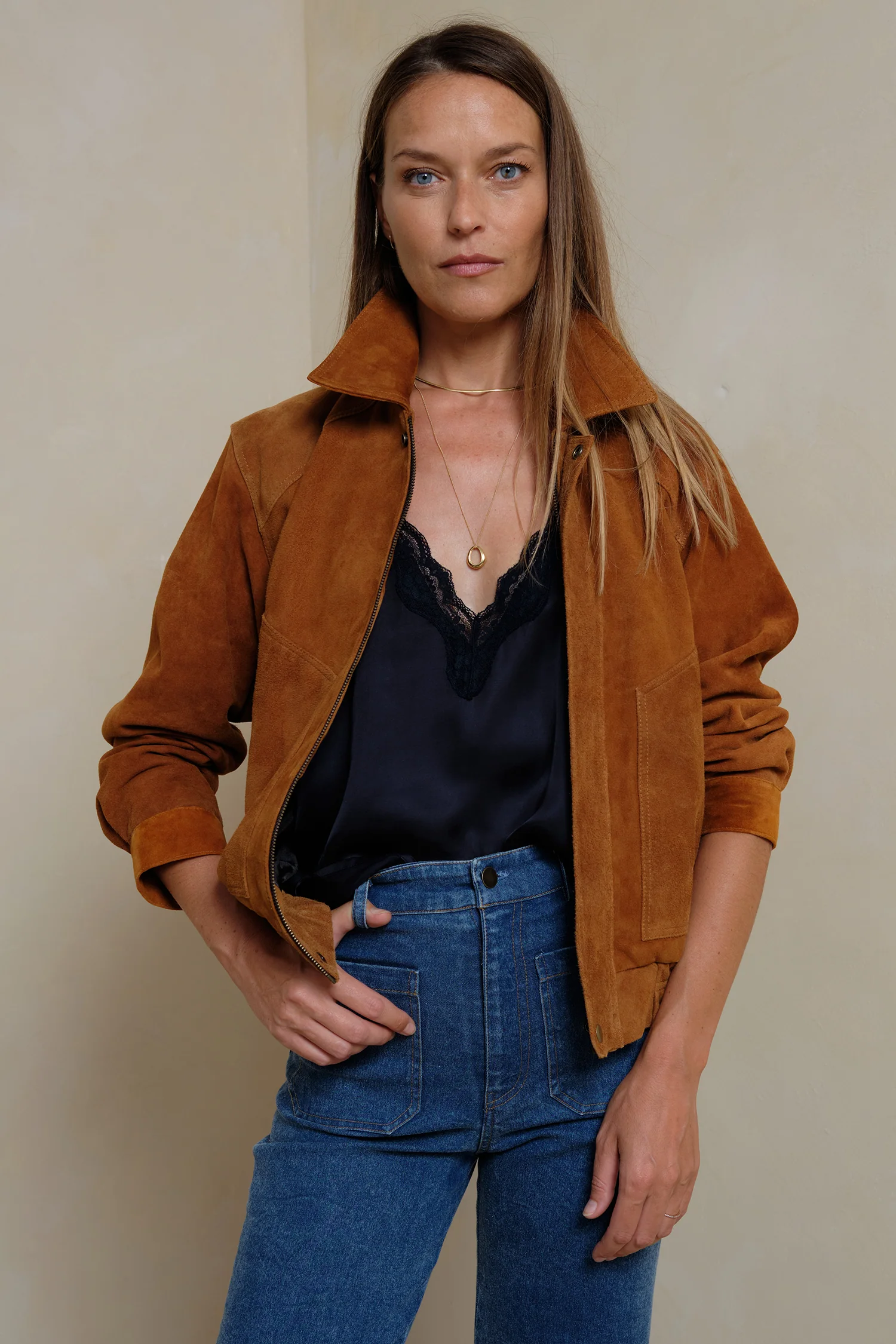 Zephyr Suede Jacket - Havana Cuba Suede - Image 3
